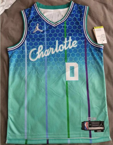 Maillot de Basket #0 Bridges Hornets 75th Anniversary Imprimé